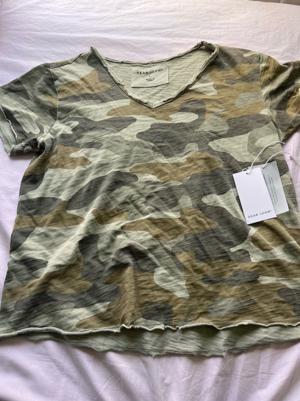 Camo v-neck shirt